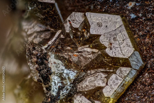 Фотография Microscope macro photography of green pyromorphite crystals from Congo captured via 10x objective