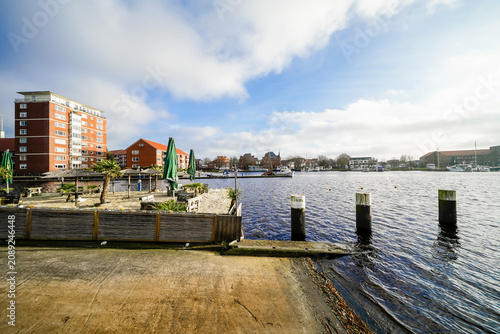 Tableau sur toile View of the landscape near the harbor in Emden