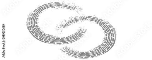 Bild auf Leinwand Tire track