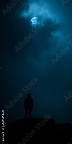 Darkness swallows all sound, oppressive silence, emptiness, spooky