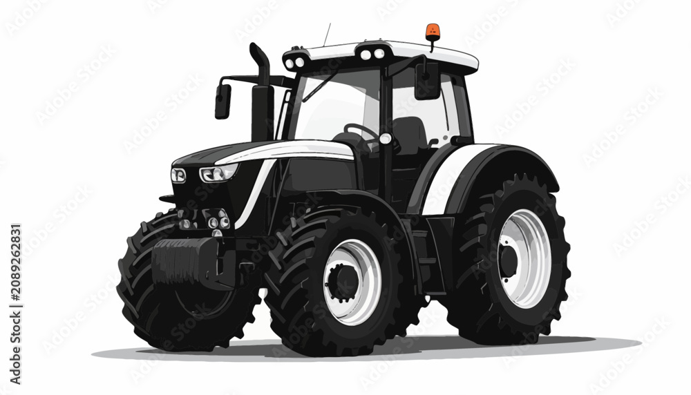 Fototapeta premium Modern Tractor Vehicle Farm Equipment.