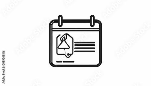 Notification Calendar Icon Design Element.