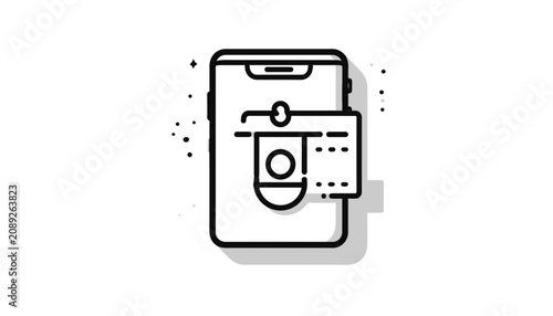 Smartphone with a digital ID card.