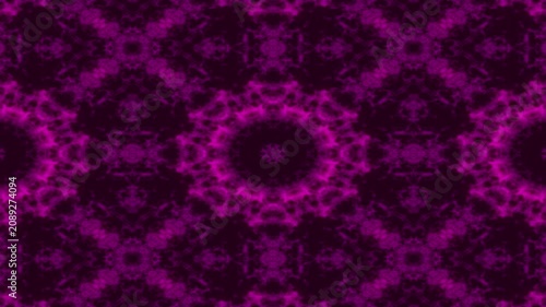 4K Motion Graphic Seamless Magenta Kaleidoscope Geometric Mandala Pattern