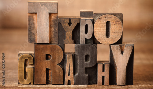 Obraz na plátně Vintage letterpress printing blocks typography