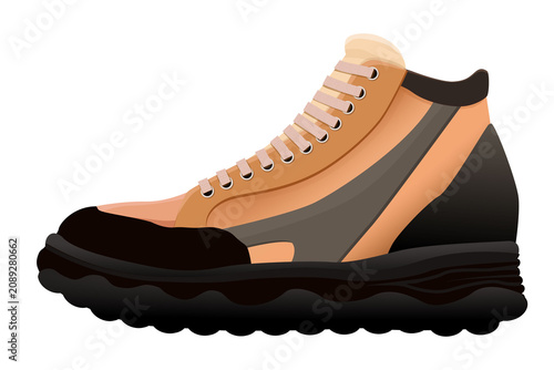 High-top sneaker profile for autumn and winter.