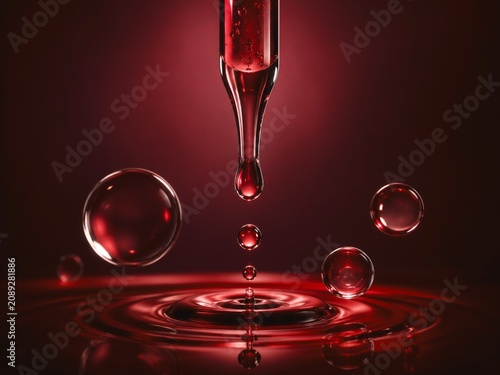 Ruby Serum Dropper in Red Liquid