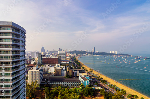 Impressions of a part of Pattaya beach area.The approximately 3 kilometers long Pattaya Beach is the lively main beach of the city. Thailand.