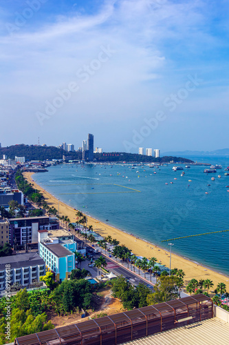 Impressions of a part of Pattaya beach area.The approximately 3 kilometers long Pattaya Beach is the lively main beach of the city. Thailand.