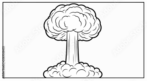Explosion burst icon, comic book style, line art, simple graphic symbol