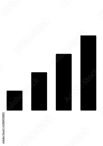 business graph on black background
