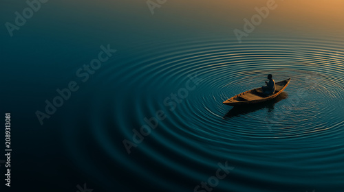 small boat in the water