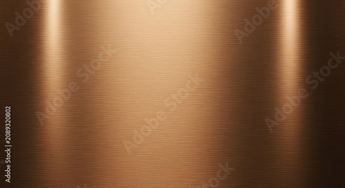 Elegant metallic surface with a subtle brushed bronze texture, showcasing soft highlights and horizontal grain for a modern industrial look, reflection, smooth, sleek