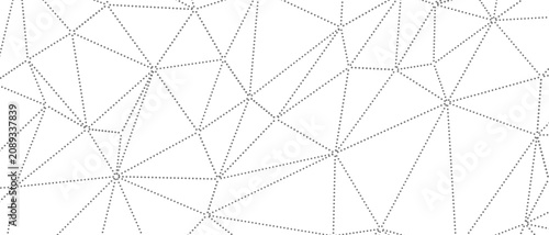 Konstfotografi Clean abstract geometric network pattern composed of dotted lines creating conne