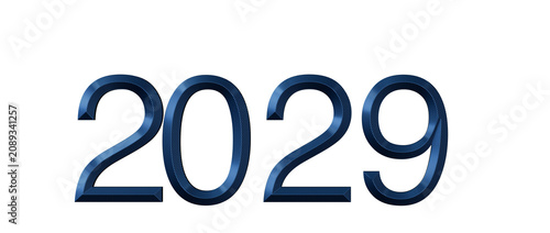 2029 text design in blue co...