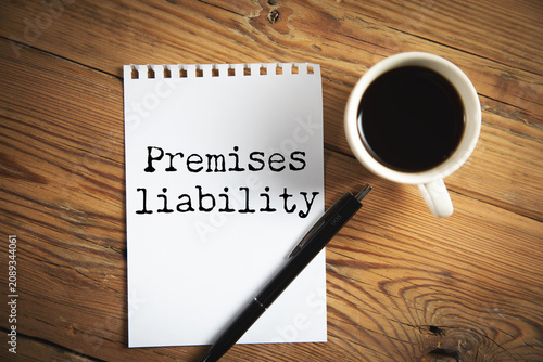 фотографія Premises liability work desk with notepad