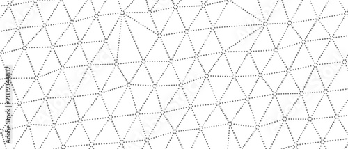 Obraz na płótnie A seamless geometric pattern with interconnected dotted triangles creating an ab