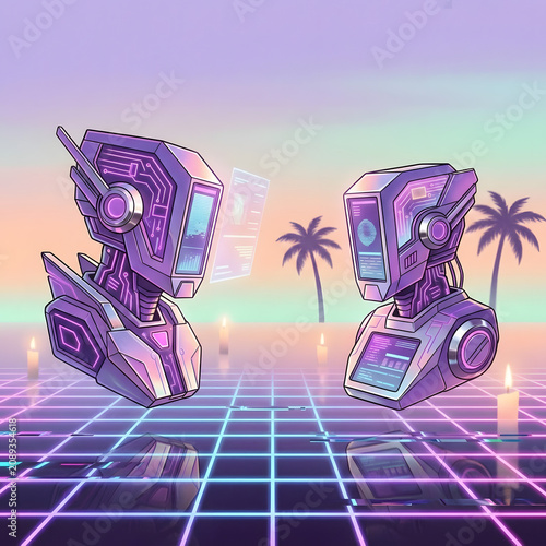 Synthwave Time-Traveling AI Agents