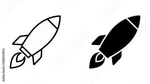 Konstfotografi Rocket Icon Set