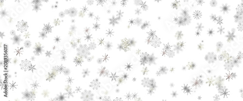Numerous intricate snowflak...