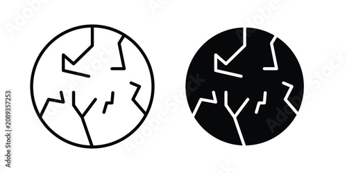 Dry skin icon line illustrations set