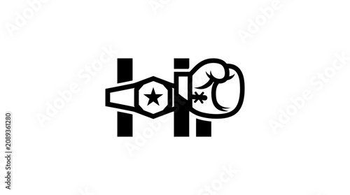 Konstfotografi Boxing Glove and Fist Icon.