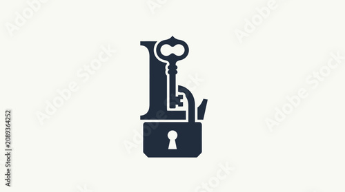 Schilderij op canvas Key Unlocking Padlock Security Symbol.