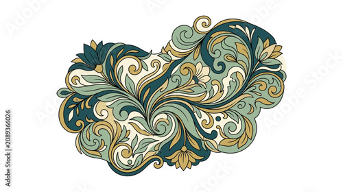 Ornate Floral Swirls - Elegant Decorative Element