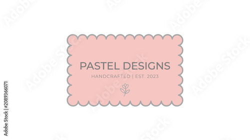 Pastel Designs Logo, Handcrafted, Est 2023