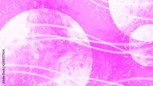 Abstract Pink Circles with Light Streaks