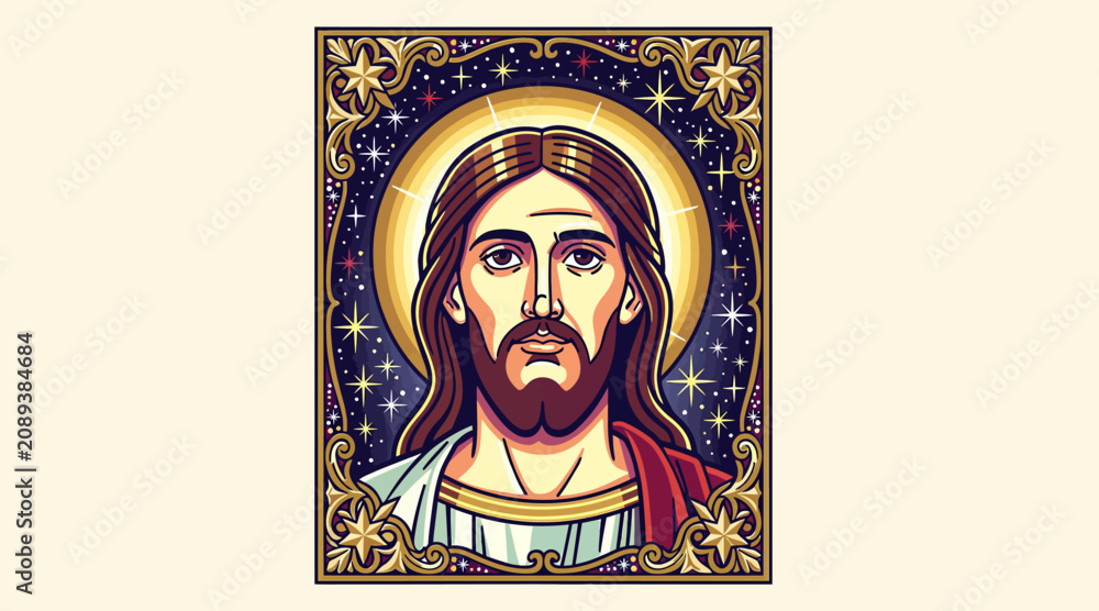 Fototapeta premium jesus christ portrait, holy face
