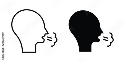 Foto Cough icon vector designs set