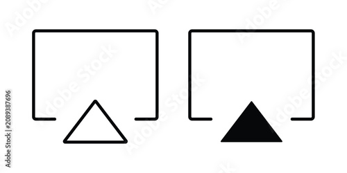 Canvas Print Airplay icon vector designs set