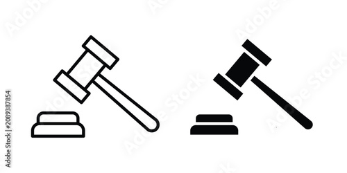 Cuadro en lienzo Auction icon vector designs set