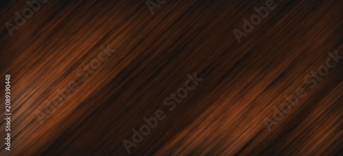 Quadro su tela Illustration of dark brown wood texture with a grain pattern with natural color