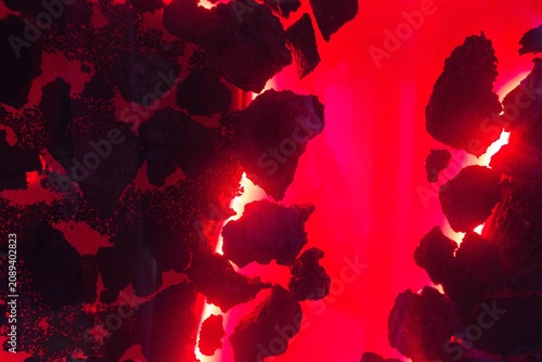Volcanic lava in an abstract style – glowing magma, cracked rock, and powerful energy for modern design.