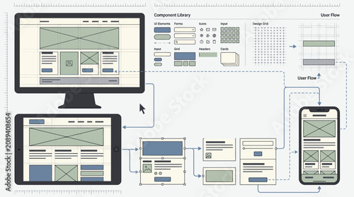 Responsive web design layout for desktop tablet and smartphone