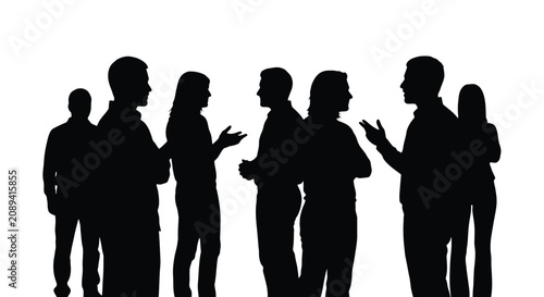 Group of Diverse People Engaged in Conversation and Social Interaction.