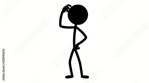 Photos stick figure with confused expression.