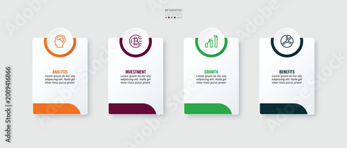 Business concept infographic template with option.