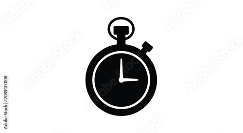 Obraz na płótnie Classic Stopwatch Timer with Minimalist Design for Time Measurement