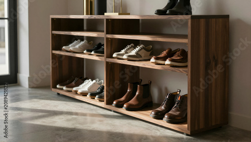 Luxury Entryway Shoe Storage System in Modern Architecture