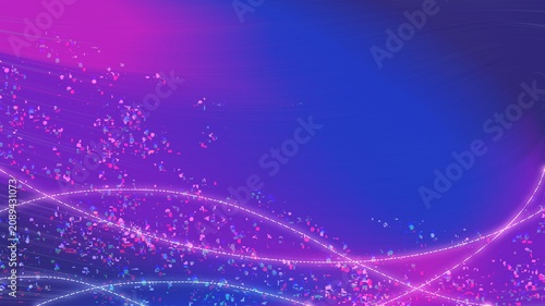 Abstract Swirling Lights and Confetti Background