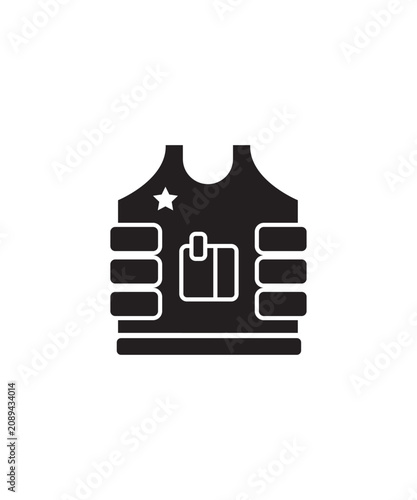 Foto bulletproof icon, vector best flat icon.