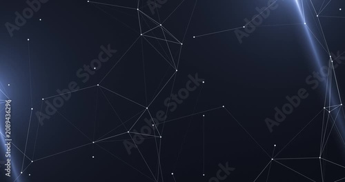 Abstract network of glowing connected nodes on a dark background, visualizing digital communication, data exchange, and modern technology.