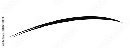 Simple curved swoosh, Hand drawn underline, Minimal black accent line