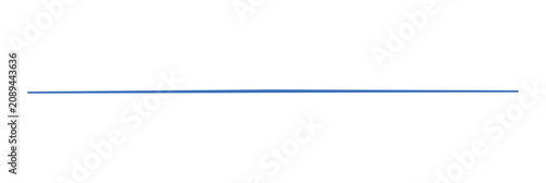 Fotografie Thin blue horizontal line vector element for minimalist text divider and underli