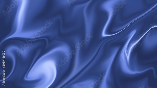 Abstract Blue Liquid Background with Flowing Organic Waves