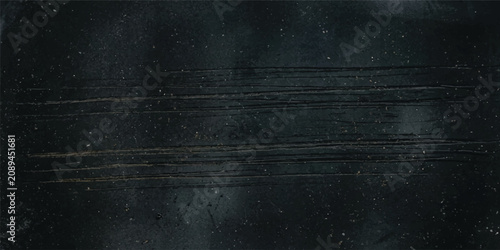 Foto Dark distressed texture with horizontal lines and dust particles worn out dark t