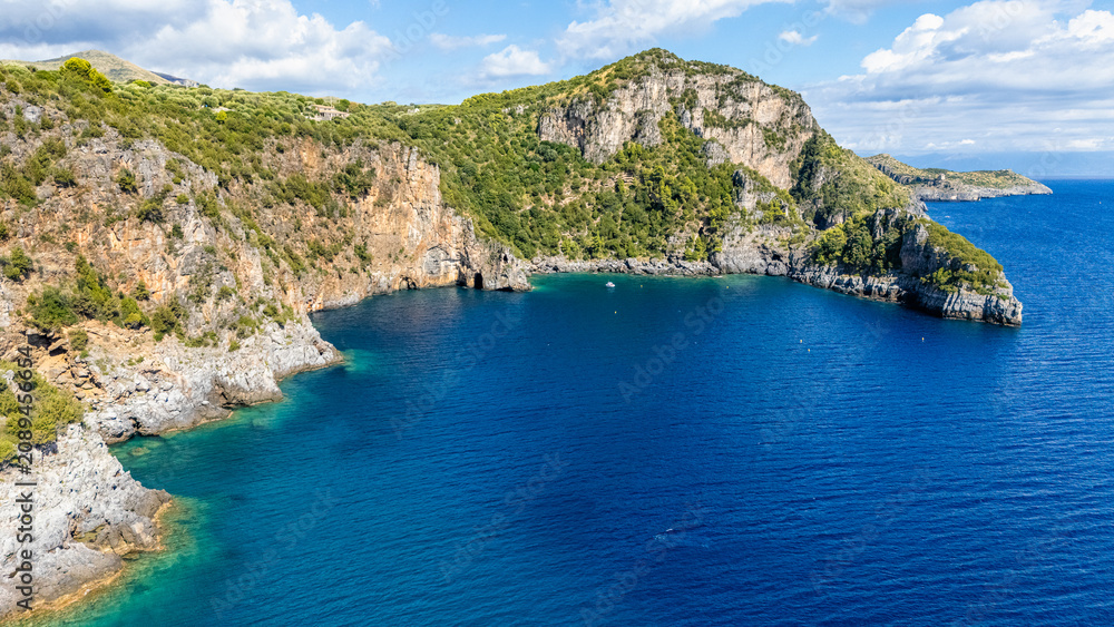 Obraz premium Amazing mediterranean landscape at Marina di Camerota, Cilento, Campania, southern Italy.